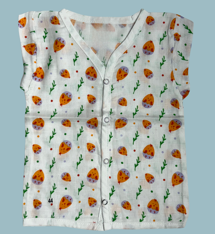 Baby Muslin Cotton Full Sleeve Jabla – Hatching Chick Print