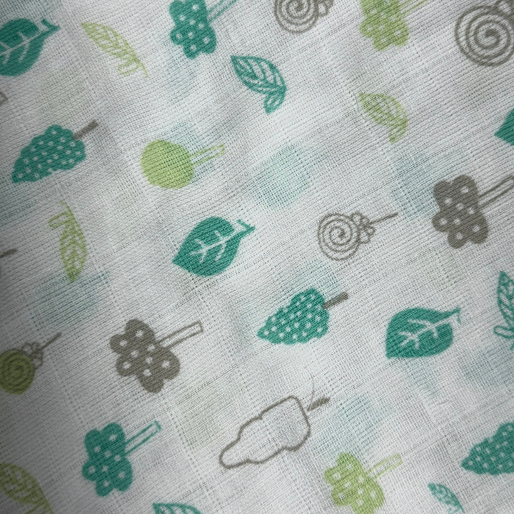 Muslin Cotton Baby Wipes – Soft Reusable Cloth Napkins for Newborns & Infants (Botanical Print)