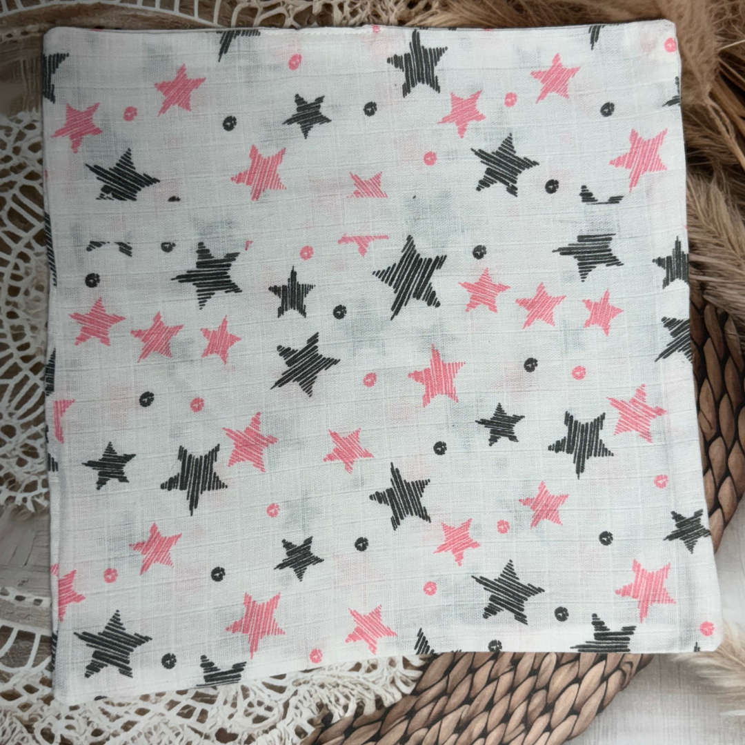 Muslin Cotton Baby Wipes – Set of 3 Reusable Cloth Napkins (Assorted Prints – Random 3)