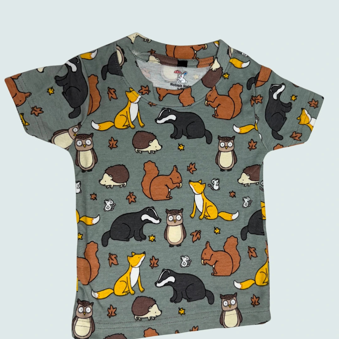 TShirt - Pyjama Set - Woodland Animal |  100% Premium Cotton