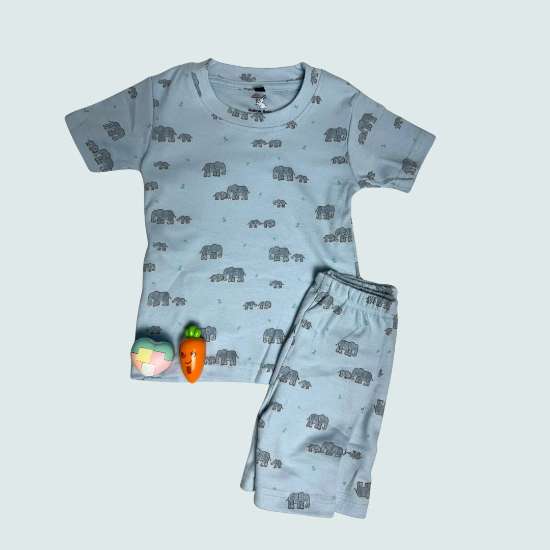 TShirt & Shorts Set - Elephant |  100% Premium Cotton