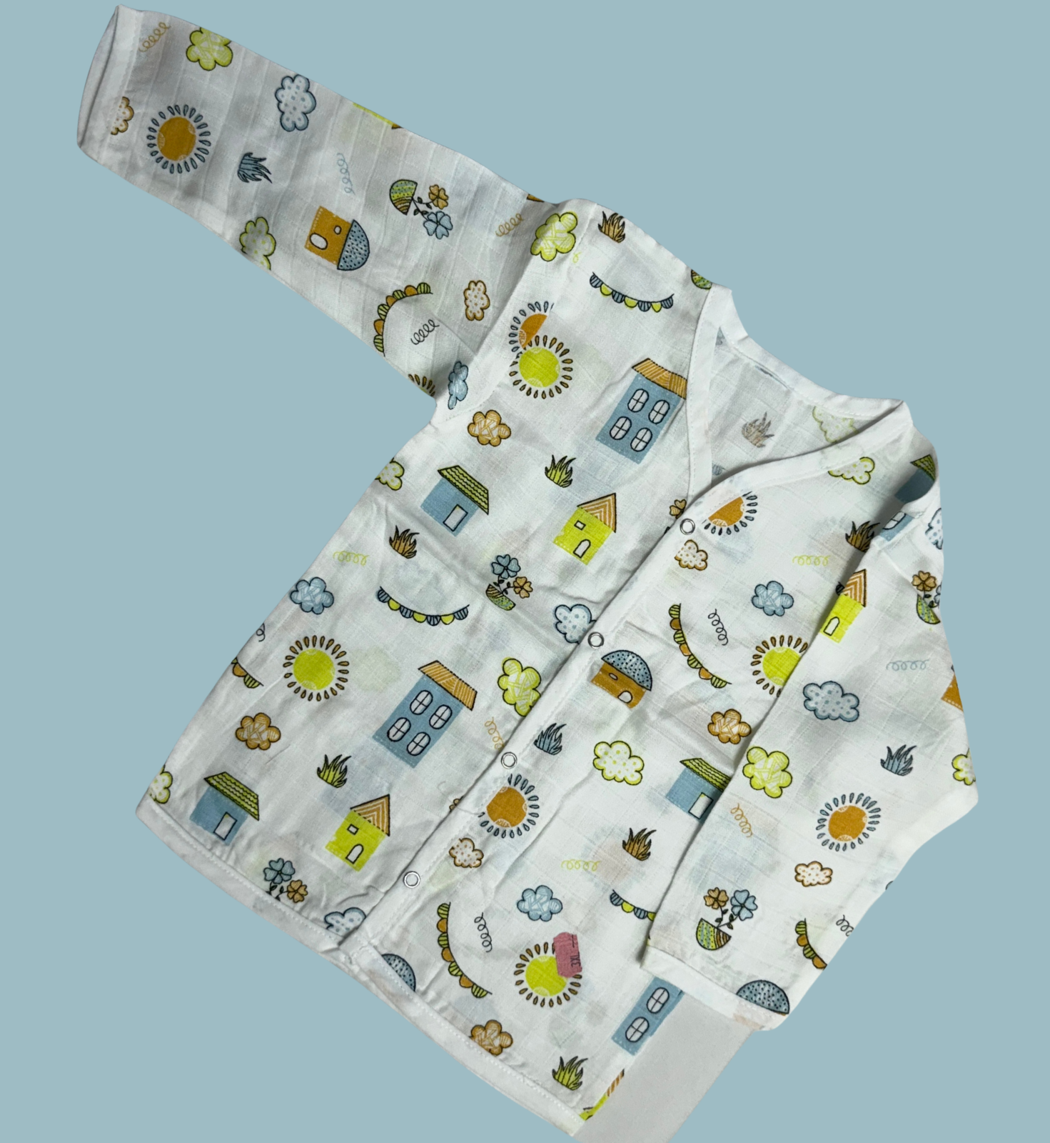 Baby Muslin Cotton Full Sleeve Jabla – House & Sunshine Print