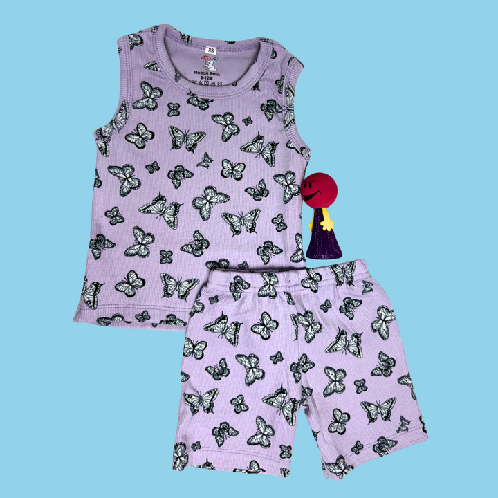 Unisex Sleeveless Co-ord Set – Butterfly | 100% Premium Cotton