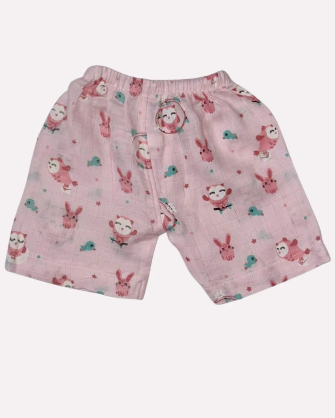 Sleeveless Jabla Co Ord Set – 100% Muslin Cotton – Owl Bunny