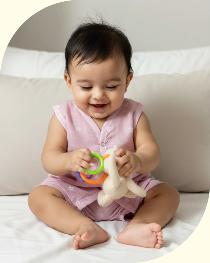 Sleeveless Jabla Co Ord Set  – 100% Muslin Cotton – Little Daisy