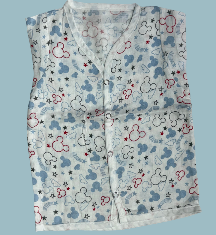 Baby Muslin Cotton Full Sleeve Jabla – Clouds & Stars Print