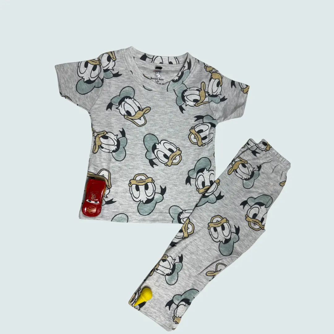 TShirt - Pyjama Set - Cartoon Duck |  100% Premium Cotton