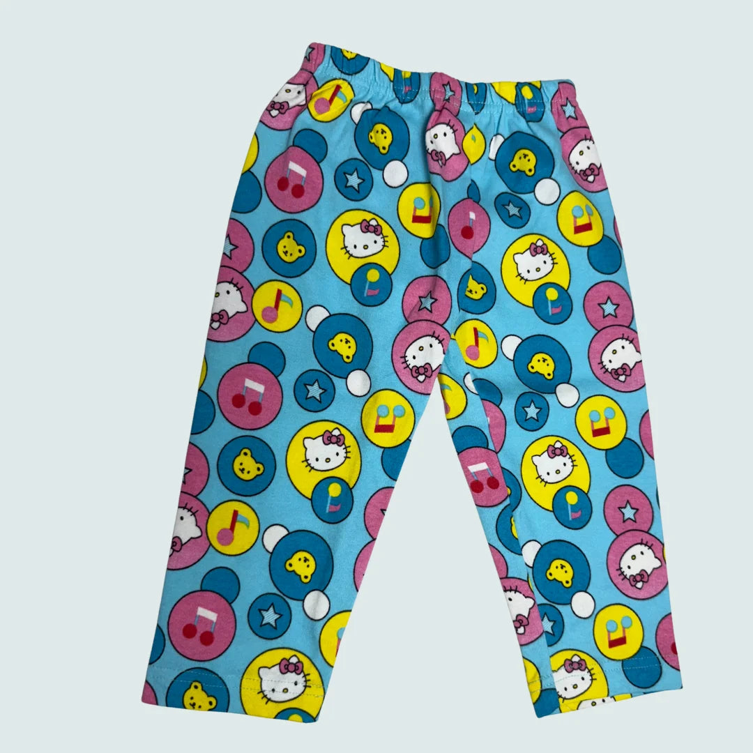 TShirt - Pyjama Set - Playful Kitty Print |  100% Premium Cotton