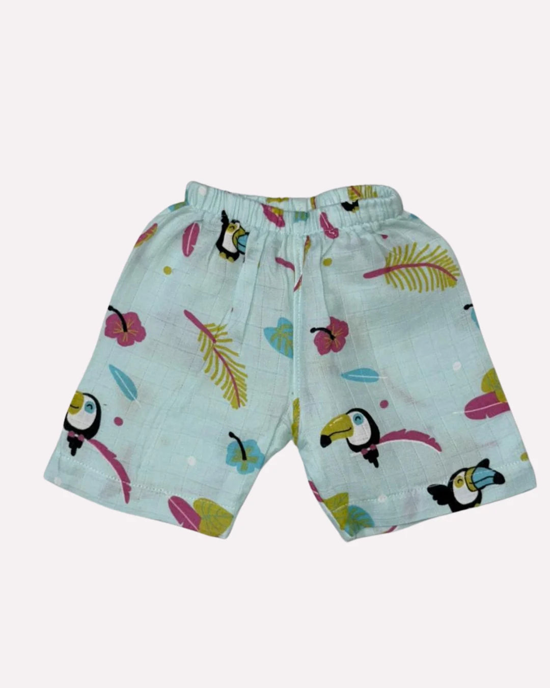 Sleeveless Jabla Co Ord Set – 100% Muslin Cotton – Tropical Toucan