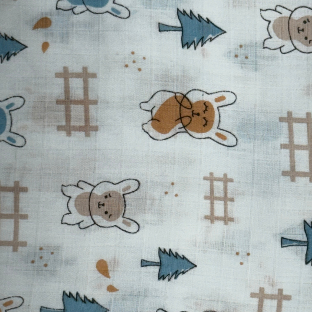 Muslin Cotton Baby Swaddle – 3 Pack Combo | Soft & Breathable 100 x 100 cm Blankets (Assorted Prints)