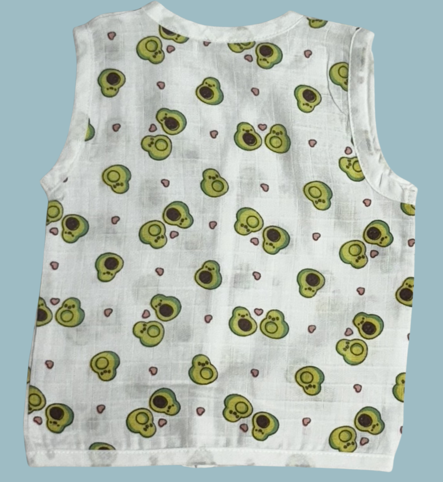 Muslin Cotton Baby Jabla Combo – Sleeveless Front Open | Whale, Stars & Cartoon Print (Pack of 3)