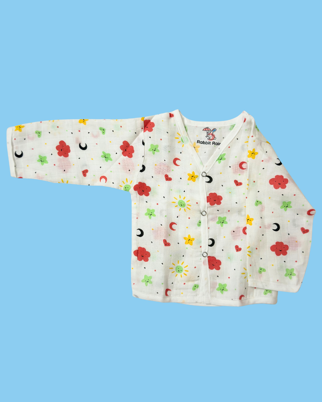 Premium Muslin Cotton Full sleeve Jabla Pyjama / Night Suit - Sun & Moon