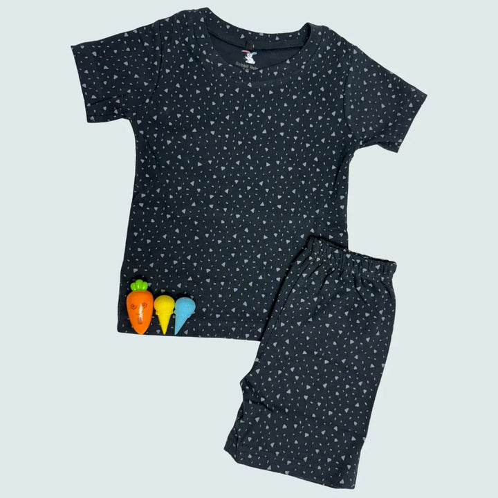 TShirt & Shorts Set - Minimal Speck Print|  100% Premium Cotton
