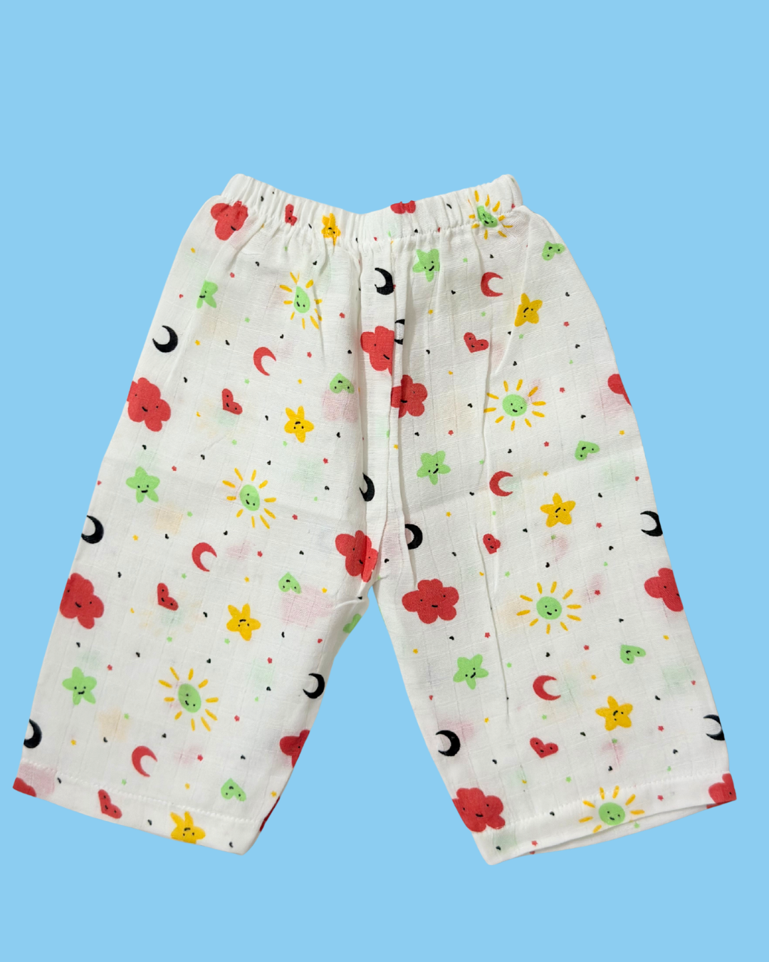 Premium Muslin Cotton Full sleeve Jabla Pyjama / Night Suit - Sun & Moon