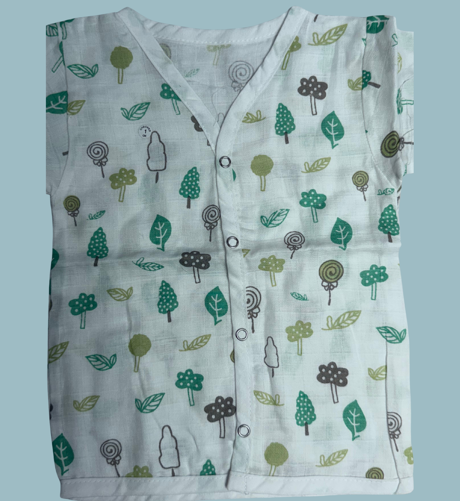 Baby Muslin Cotton Full Sleeve Jabla – Forest Trees Print