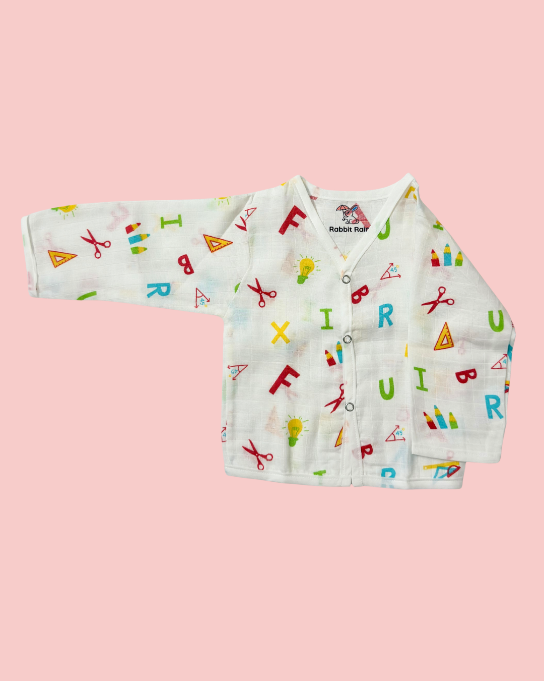 Premium Muslin Cotton Full sleeve Jabla Pyjama / Night Suit - Alphabet