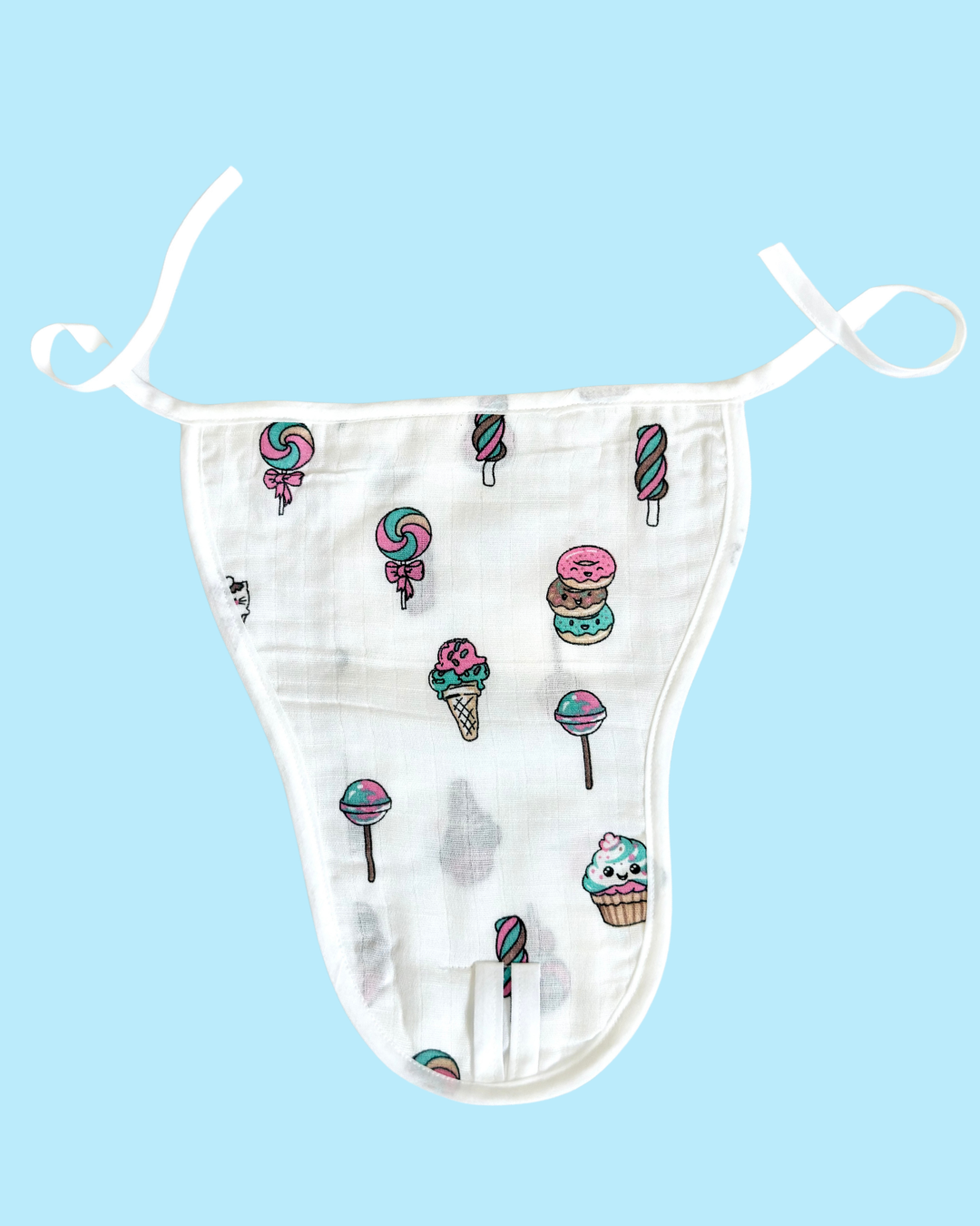 100% Muslin Cotton Knot Jabla & Nappy Set - Candy Treat