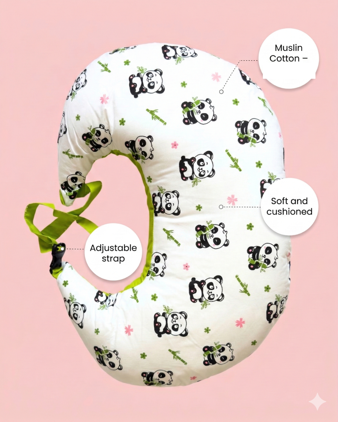Muslin Cotton Baby Feeding Pillow