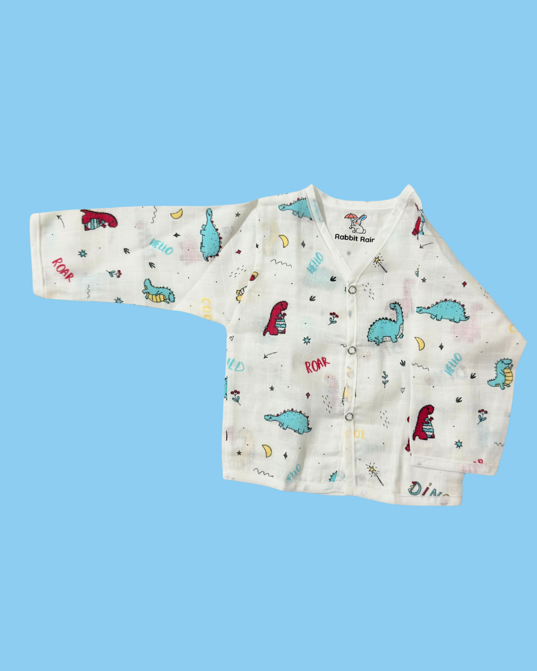 Premium Muslin Cotton Full sleeve Jabla Pyjama / Night Suit - Dino
