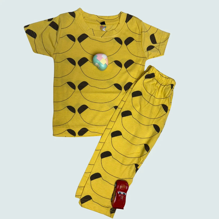 TShirt - Pyjama Set - Mustard |  100% Premium Cotton