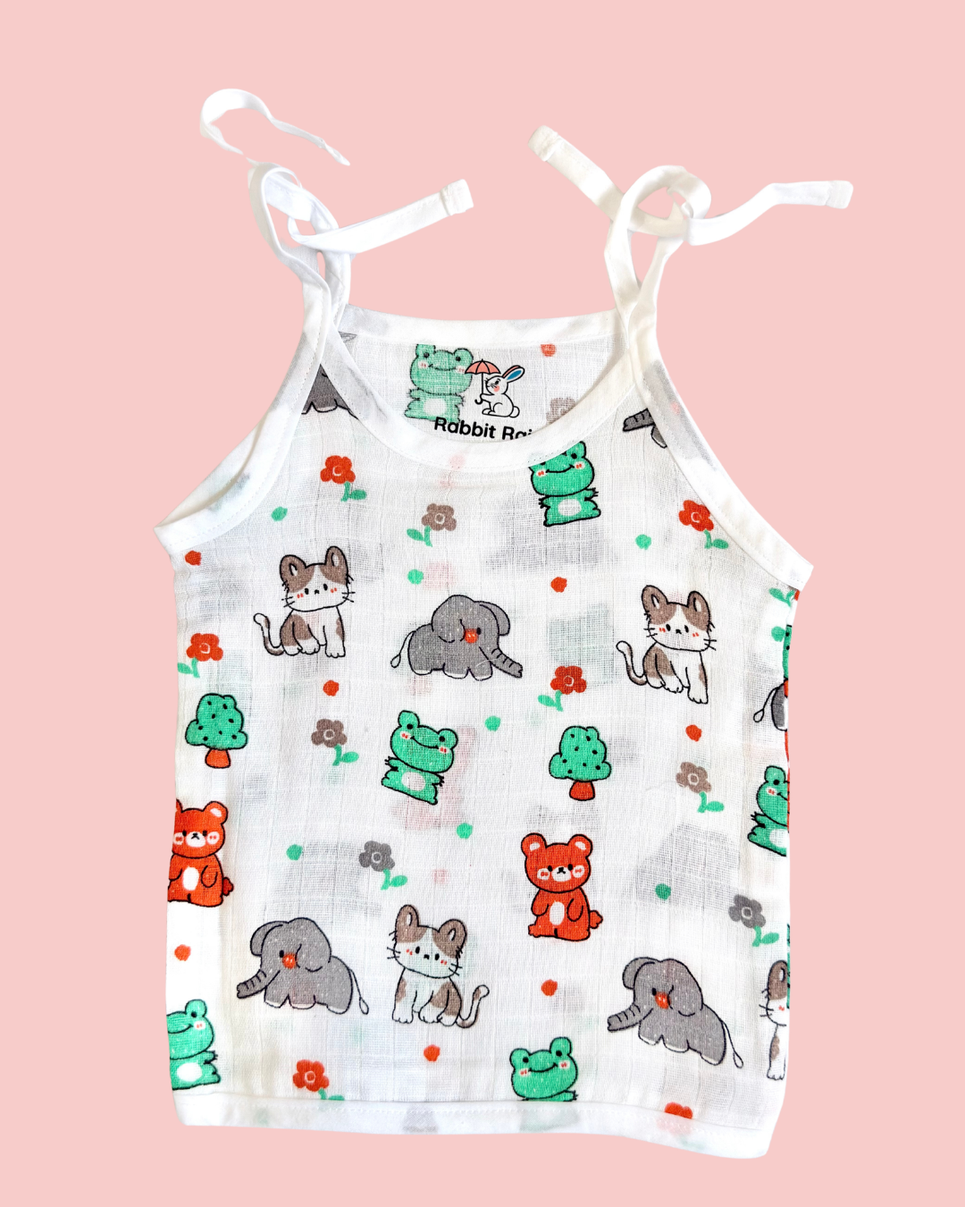 100% Muslin Cotton Knot Jabla & Nappy Set - Little Forest