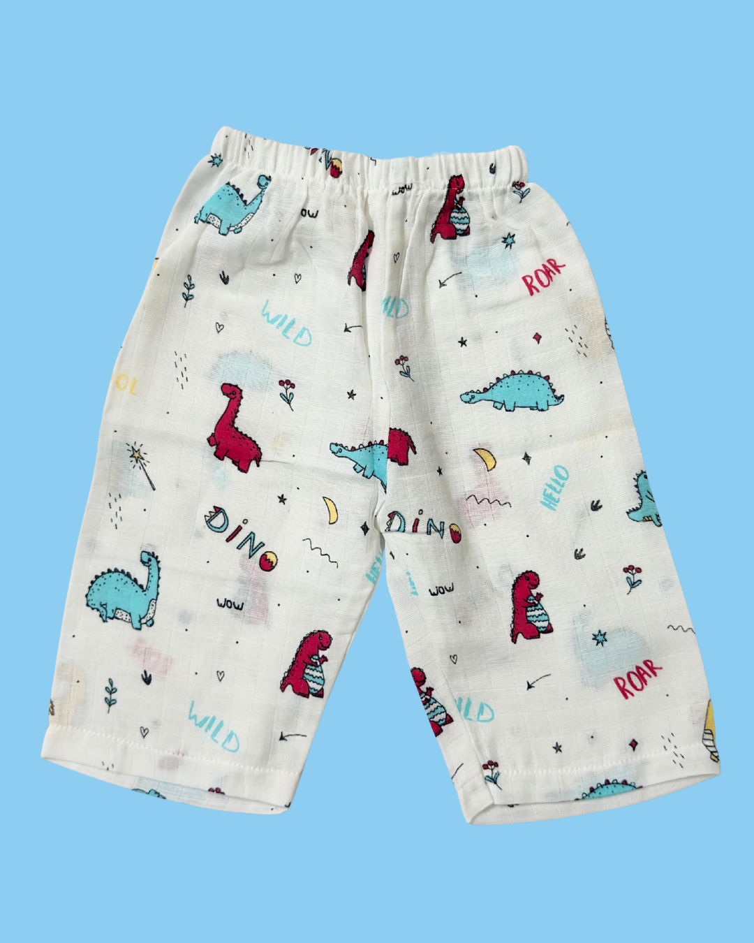 Premium Muslin Cotton Full sleeve Jabla Pyjama / Night Suit - Dino