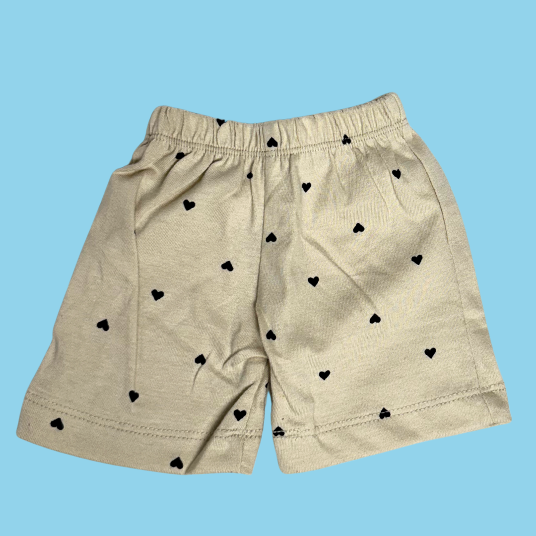 Unisex Sleeveless Co-ord Set –Black Heart | 100% Premium Cotton