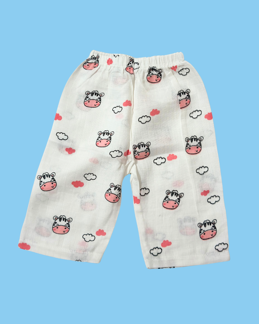 Premium Muslin Cotton Full sleeve Jabla Pyjama / Night Suit - Zebra