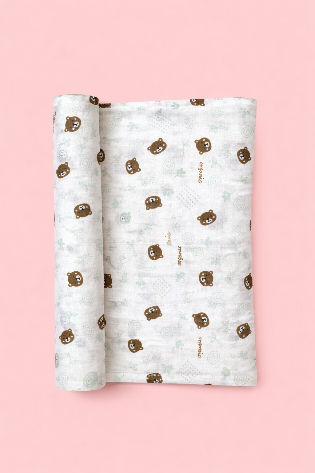 Muslin Cotton Baby Swaddles 100*100 - Bear