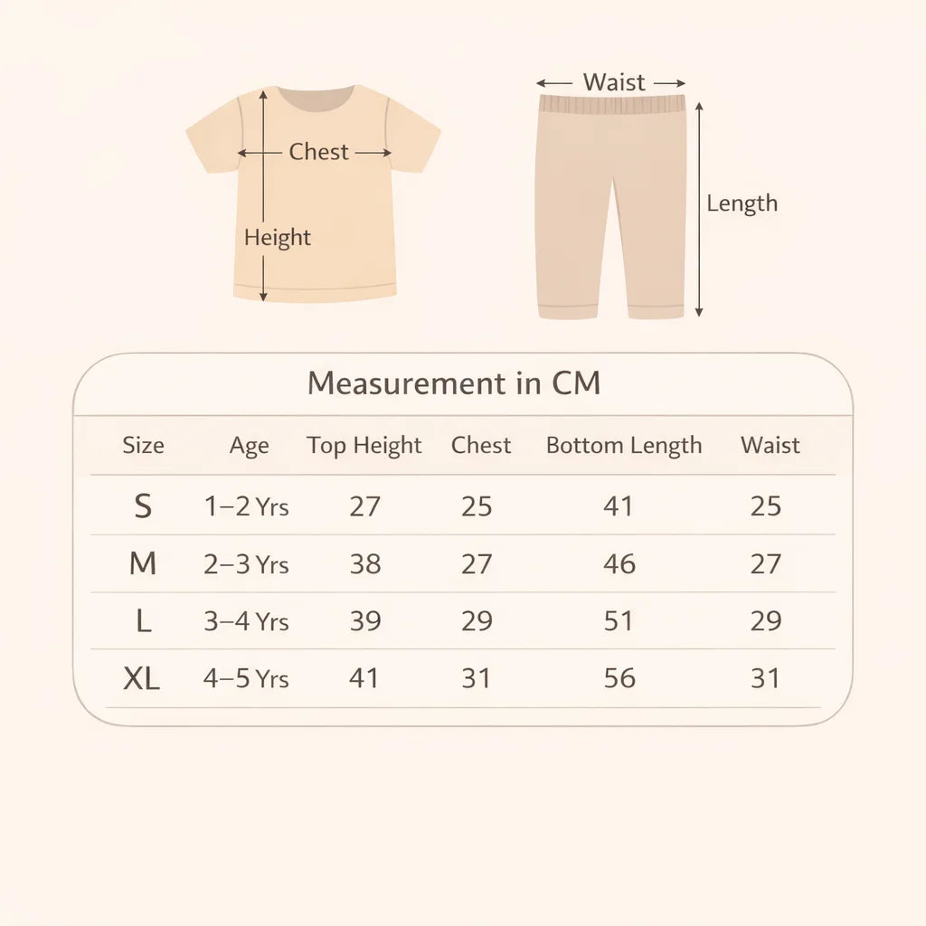 TShirt - Pyjama Set - Giraffe Print |  100% Premium Cotton