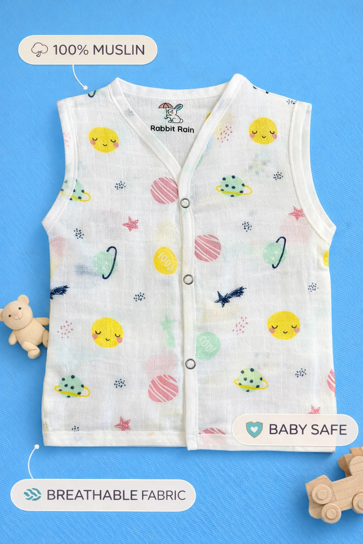 Premium Muslin Cotton Sleeveless Jabla & Nappy Set – Little Galaxy