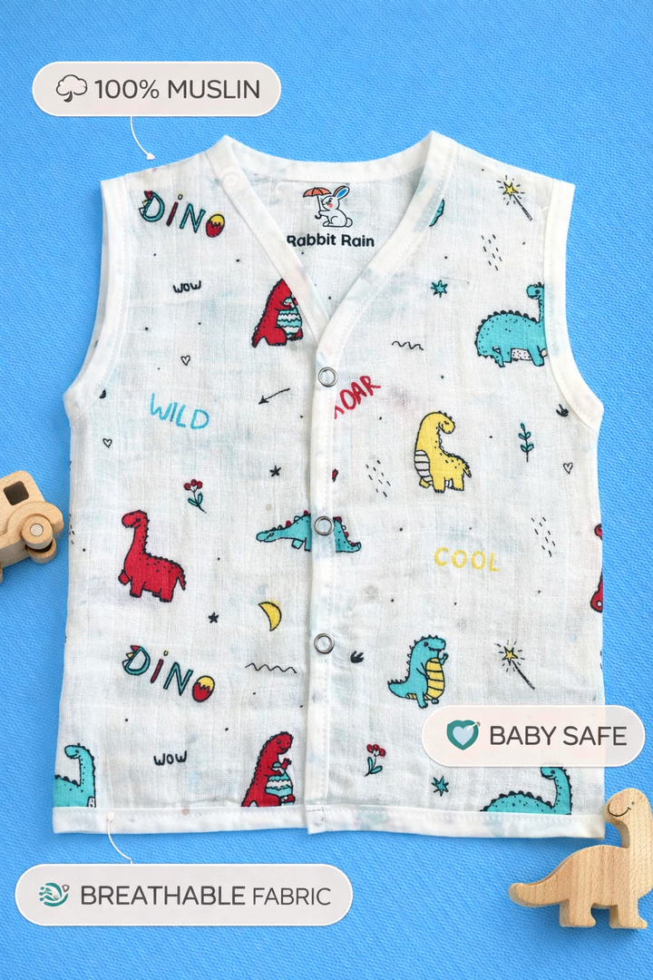 Premium Muslin Cotton Sleeveless Jabla & Shorts Set for Babies(0-3M) – Pack of 3