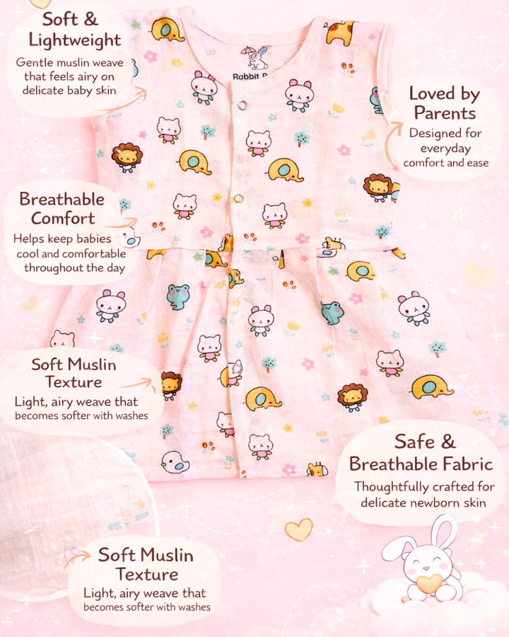 Premium Muslin Color Cotton  Frock – Pack of 3  | Buy 2 Get 1 Free