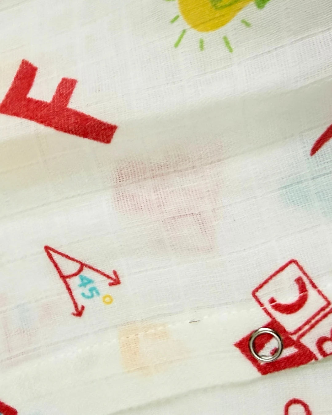 Sleeveless Jabla Frock – 100% Premium Muslin Cotton – Alphabet Print