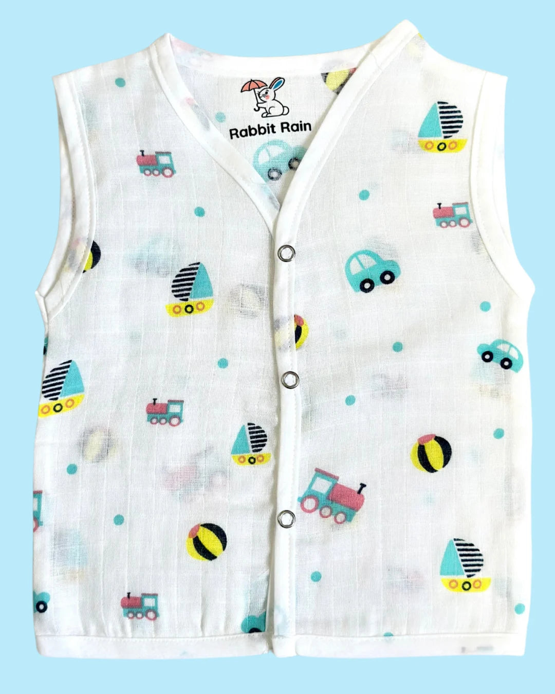 Premium Muslin Cotton Sleeveless Jabla & Shorts Set – Tiny Travel