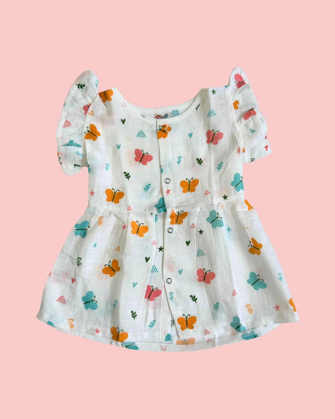 Frill Frock – 100% Premium Muslin Cotton – Butterfly Print
