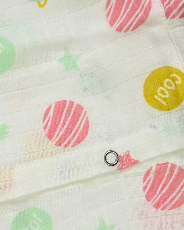 Sleeveless Jabla Frock – 100% Premium Muslin Cotton – Space Print