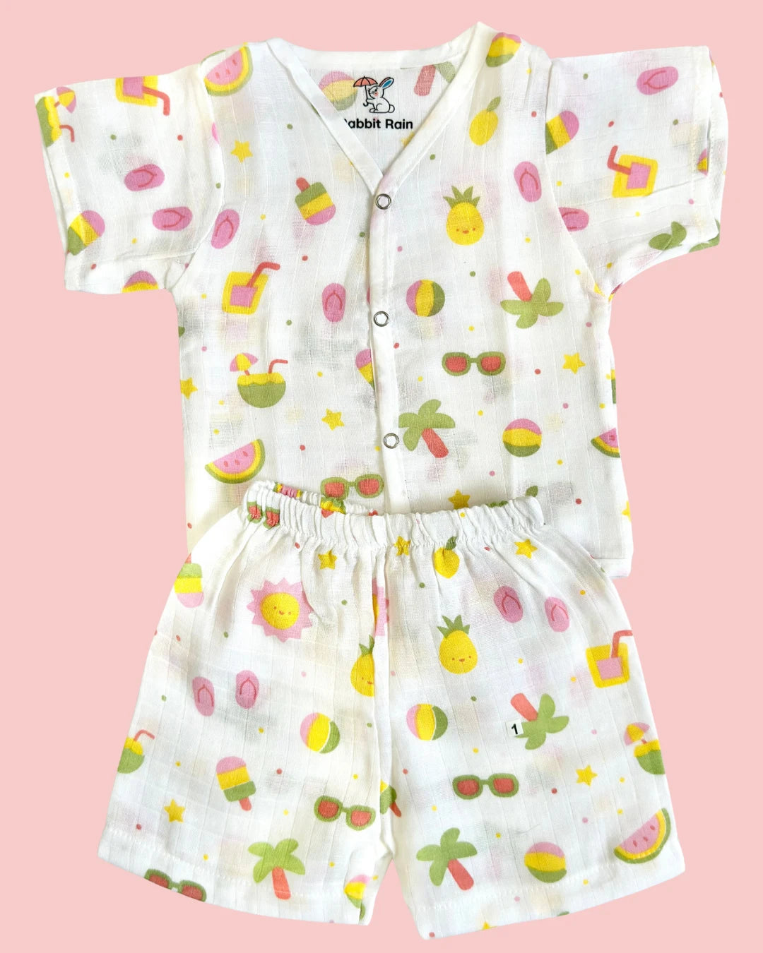 Premium Muslin Cotton Half Sleeve Jabla & Shorts Set – Little Galaxy
