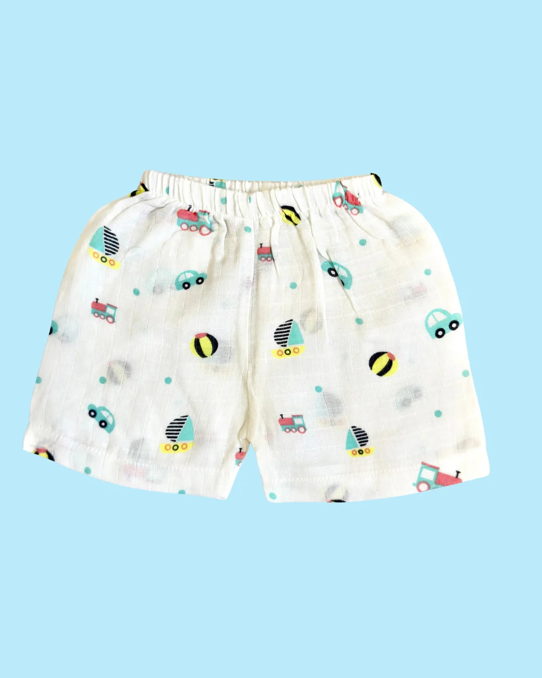 Premium Muslin Cotton Sleeveless Jabla & Shorts Set – Tiny Travel