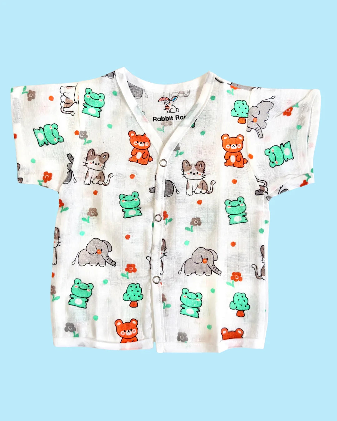 Premium Muslin Cotton Half Sleeve Jabla & Shorts Set – Jungle Friends