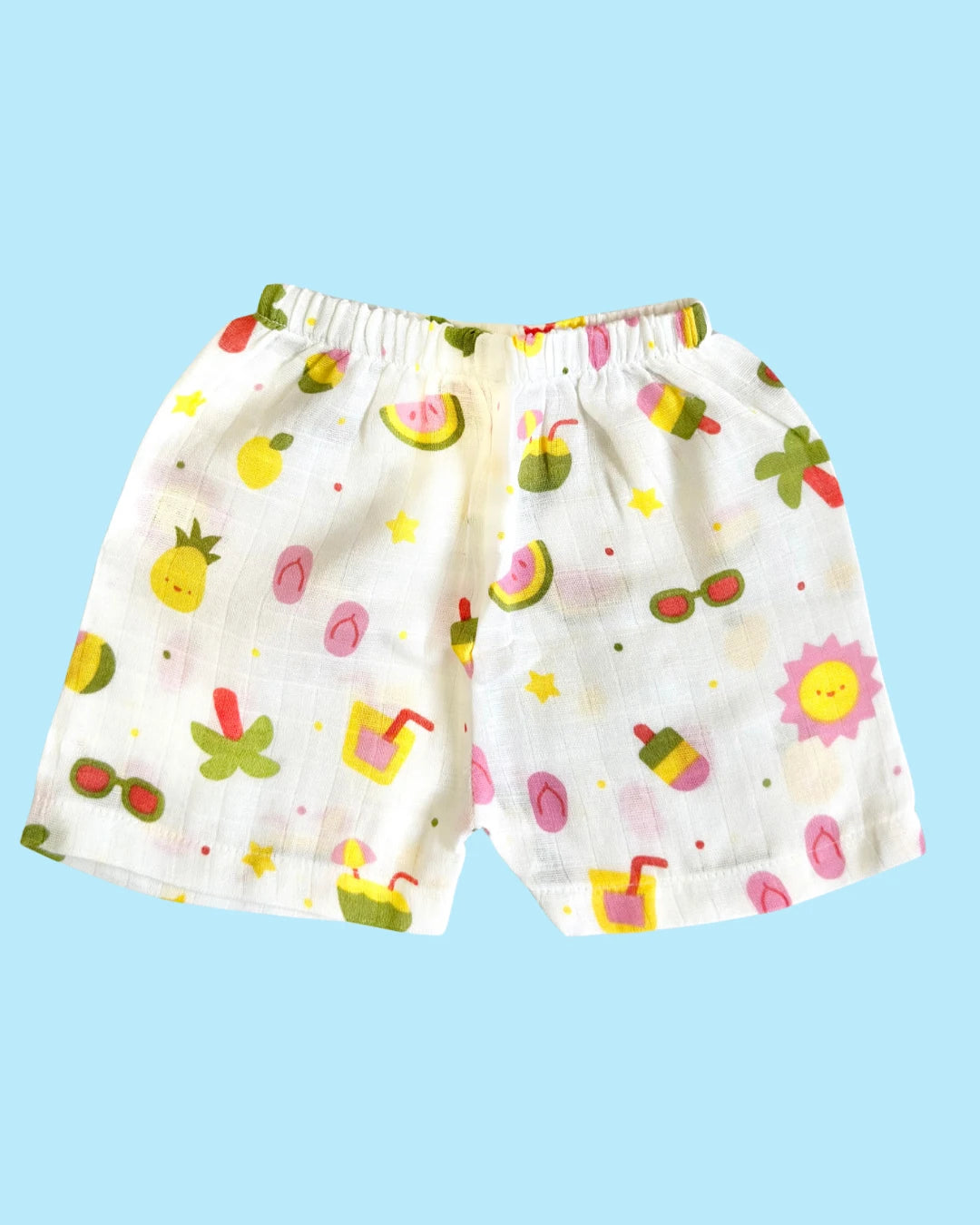 Premium Muslin Cotton Half Sleeve Jabla & Shorts Set – Little Galaxy