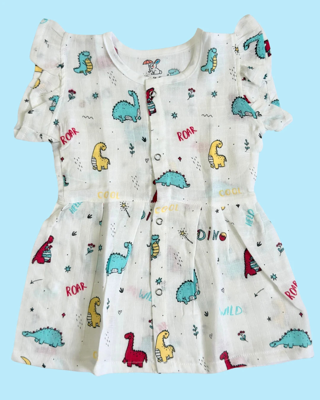 Premium Muslin Cotton Frill Sleeve Frock – Pack of 3  | Buy 2 Get 1 Free