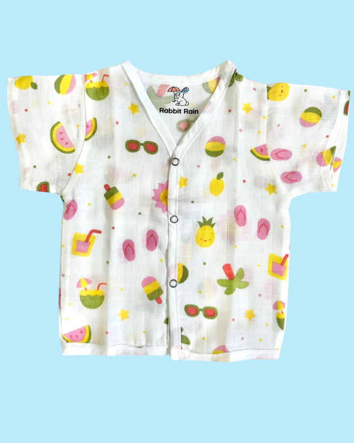 Premium Muslin Cotton Half Sleeve Jabla & Shorts Set – Little Galaxy