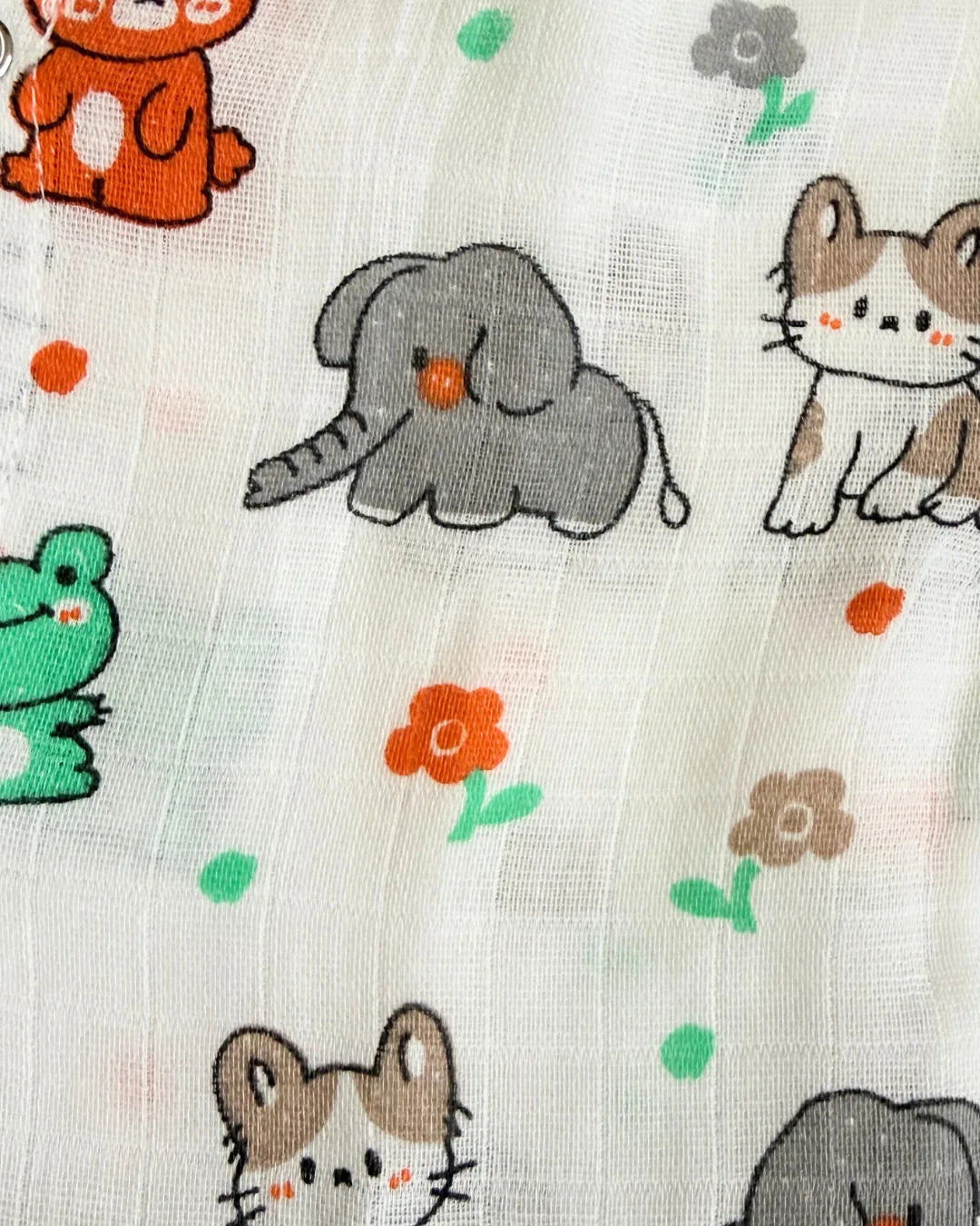 Frill Frock – 100% Premium Muslin Cotton – Jungle Friends Print