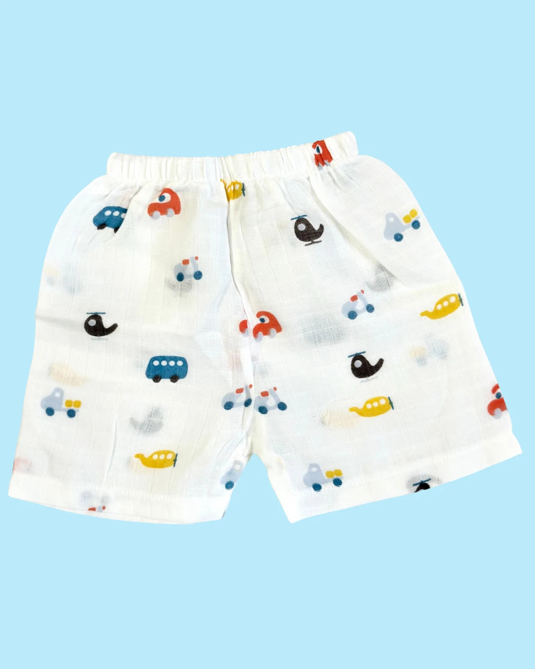 Premium Muslin Cotton Half Sleeve Jabla & Shorts Set – Little Ride