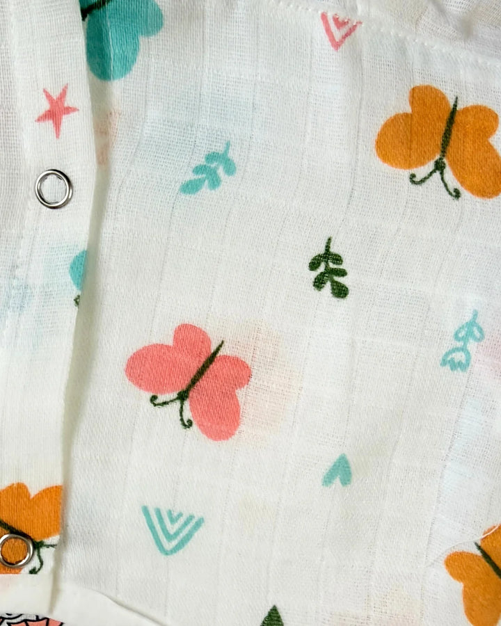 Frill Frock – 100% Premium Muslin Cotton – Butterfly Print
