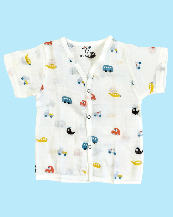 Premium Muslin Cotton Half Sleeve Jabla & Shorts Set – Little Ride