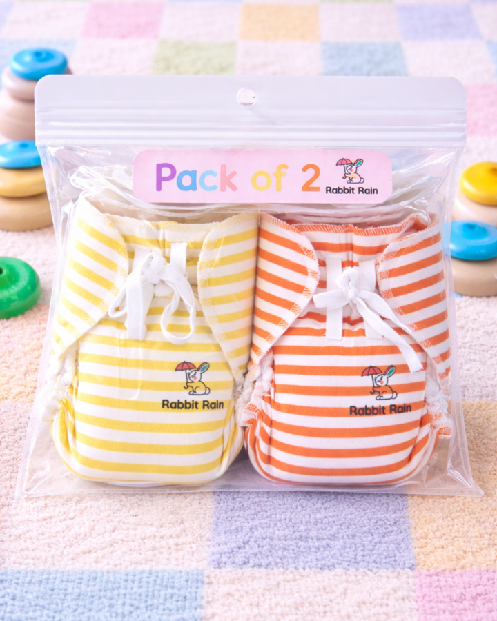 Baby Padded Langot – Soft Adjustable Cloth Nappy 3 layer - Pack of 2