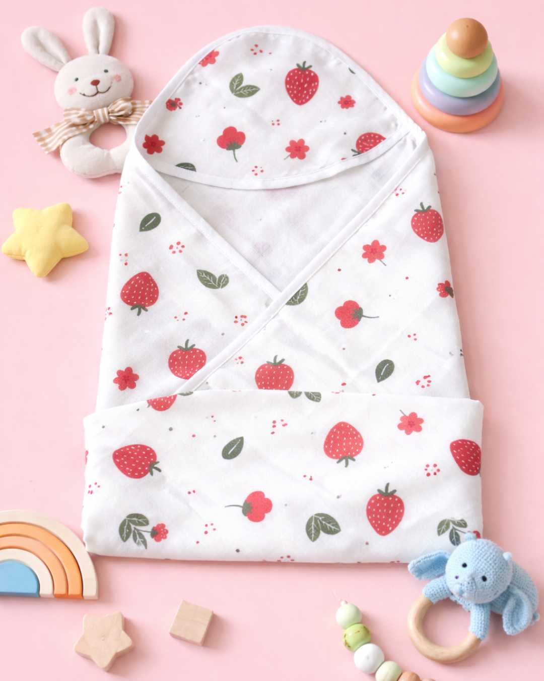 Muslin Cotton Baby Hooded Towel - Pack of 2
