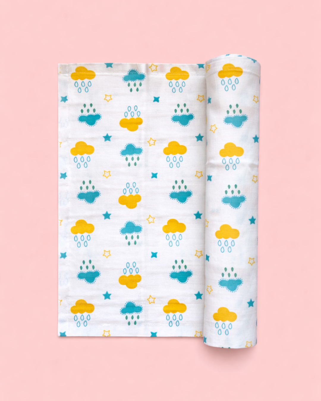Muslin Cotton Baby Swaddles 100*100 - Cloud